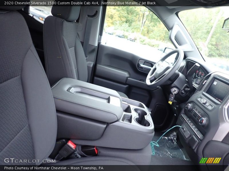 Northsky Blue Metallic / Jet Black 2020 Chevrolet Silverado 1500 Custom Double Cab 4x4