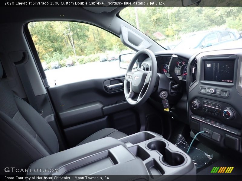 Northsky Blue Metallic / Jet Black 2020 Chevrolet Silverado 1500 Custom Double Cab 4x4