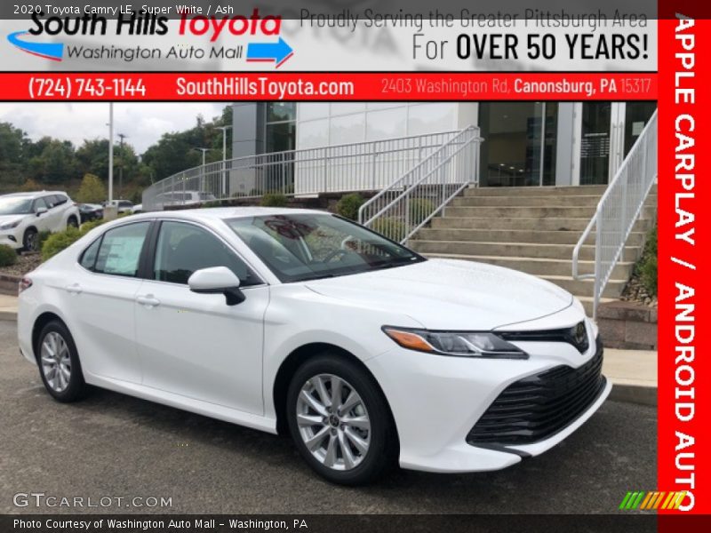 Super White / Ash 2020 Toyota Camry LE