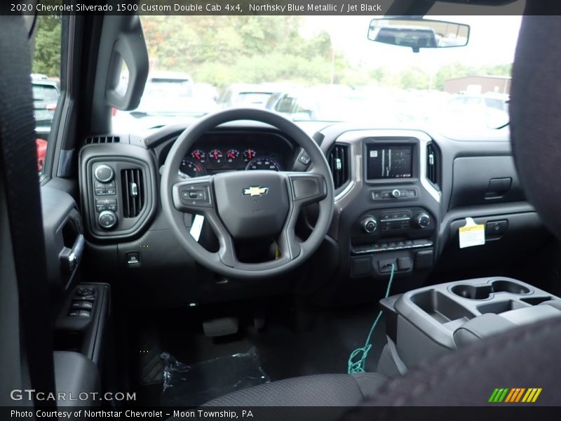 Northsky Blue Metallic / Jet Black 2020 Chevrolet Silverado 1500 Custom Double Cab 4x4