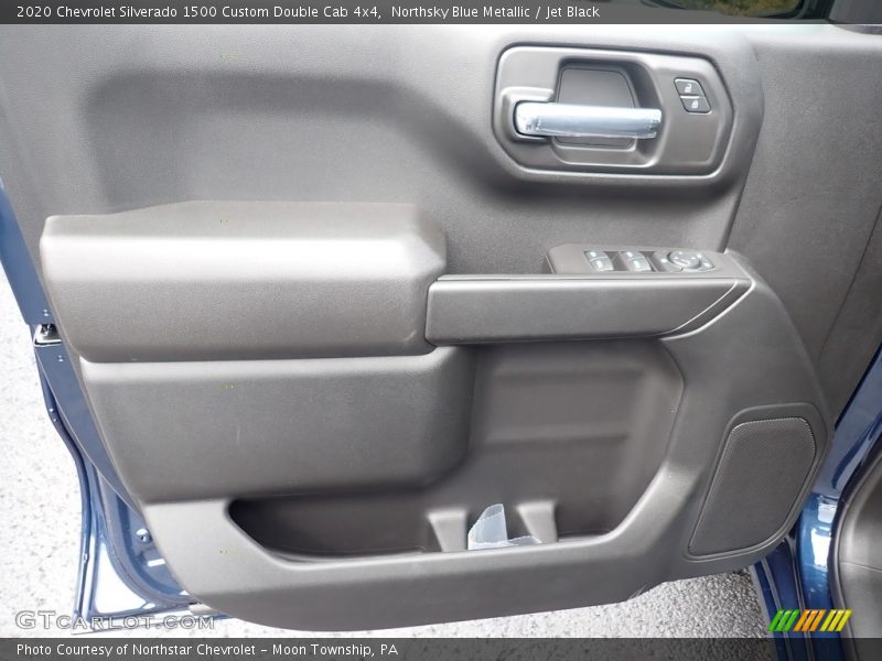 Northsky Blue Metallic / Jet Black 2020 Chevrolet Silverado 1500 Custom Double Cab 4x4