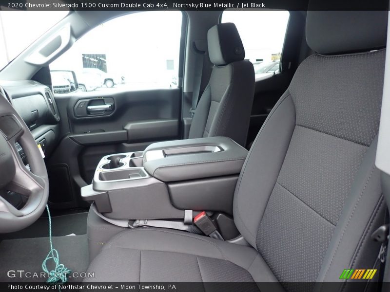 Northsky Blue Metallic / Jet Black 2020 Chevrolet Silverado 1500 Custom Double Cab 4x4