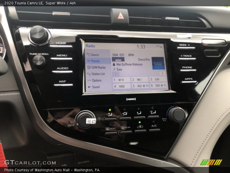 Super White / Ash 2020 Toyota Camry LE
