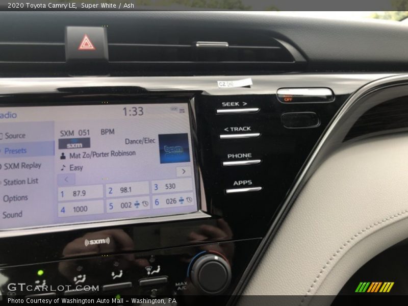 Super White / Ash 2020 Toyota Camry LE