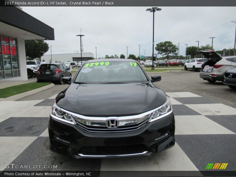 Crystal Black Pearl / Black 2017 Honda Accord EX-L V6 Sedan