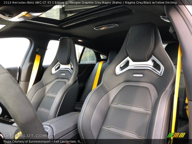 designo Graphite Grey Magno (Matte) / Magma Grey/Black w/Yellow Stitching 2019 Mercedes-Benz AMG GT 63 S Edition 1
