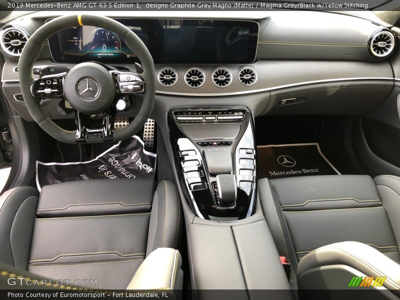 designo Graphite Grey Magno (Matte) / Magma Grey/Black w/Yellow Stitching 2019 Mercedes-Benz AMG GT 63 S Edition 1