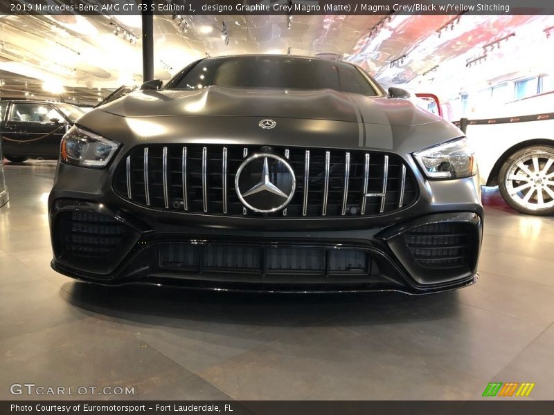 designo Graphite Grey Magno (Matte) / Magma Grey/Black w/Yellow Stitching 2019 Mercedes-Benz AMG GT 63 S Edition 1