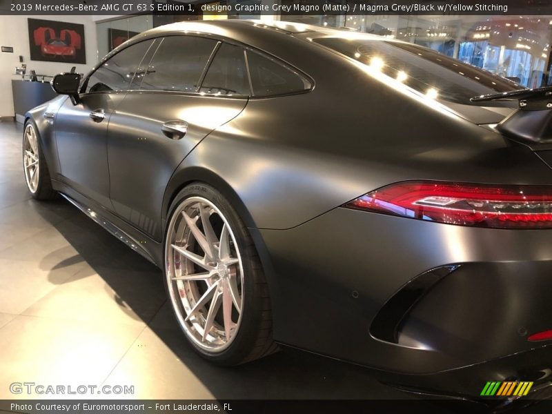 designo Graphite Grey Magno (Matte) / Magma Grey/Black w/Yellow Stitching 2019 Mercedes-Benz AMG GT 63 S Edition 1