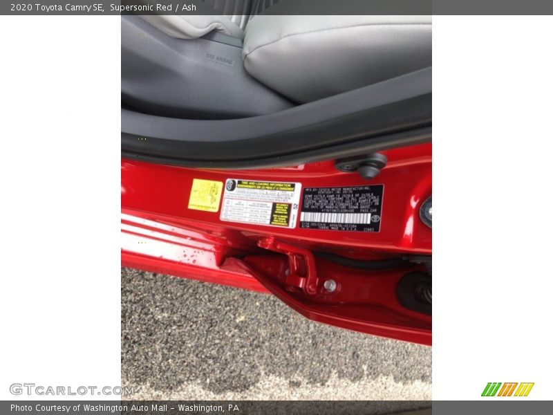 Supersonic Red / Ash 2020 Toyota Camry SE