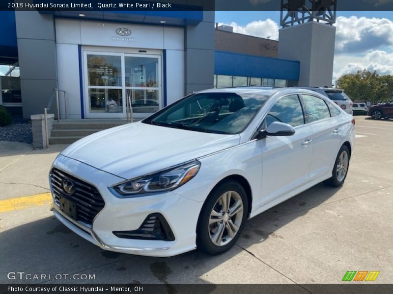 Quartz White Pearl / Black 2018 Hyundai Sonata Limited
