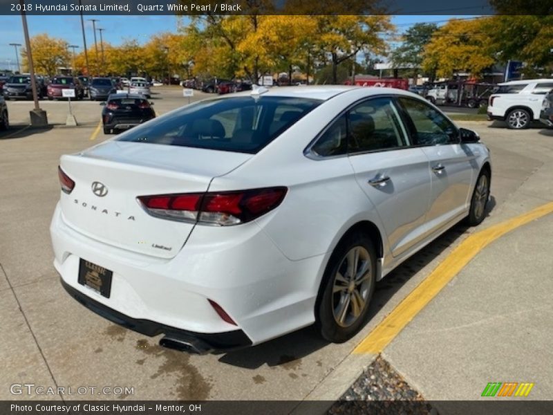 Quartz White Pearl / Black 2018 Hyundai Sonata Limited
