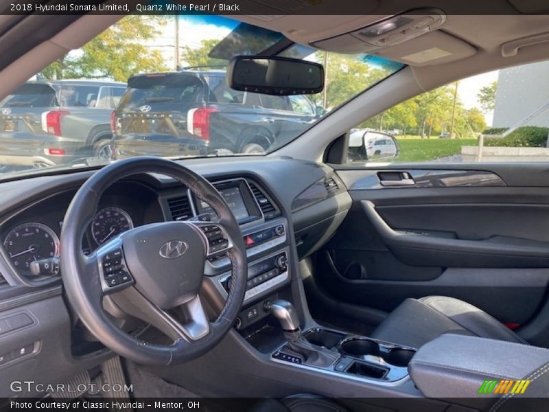Quartz White Pearl / Black 2018 Hyundai Sonata Limited