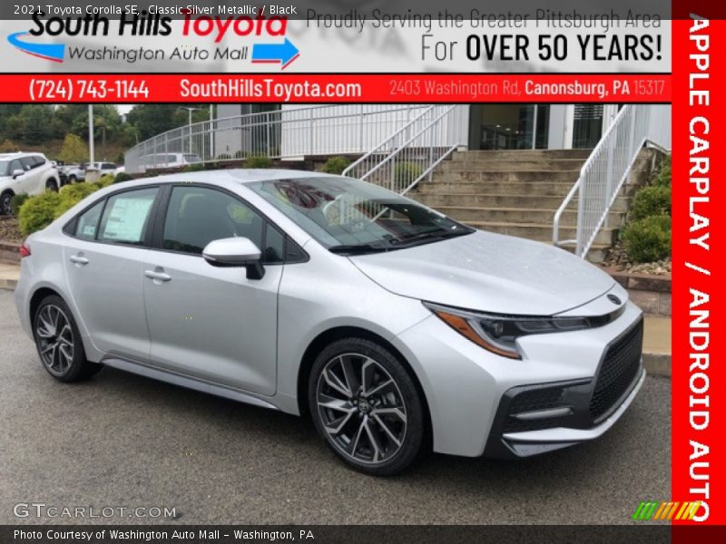 Classic Silver Metallic / Black 2021 Toyota Corolla SE