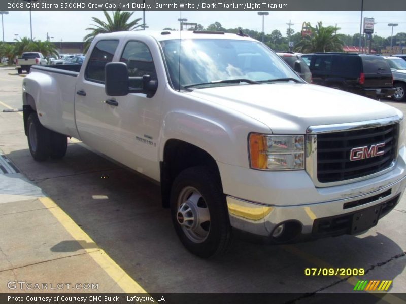 Summit White / Dark Titanium/Light Titanium 2008 GMC Sierra 3500HD Crew Cab 4x4 Dually