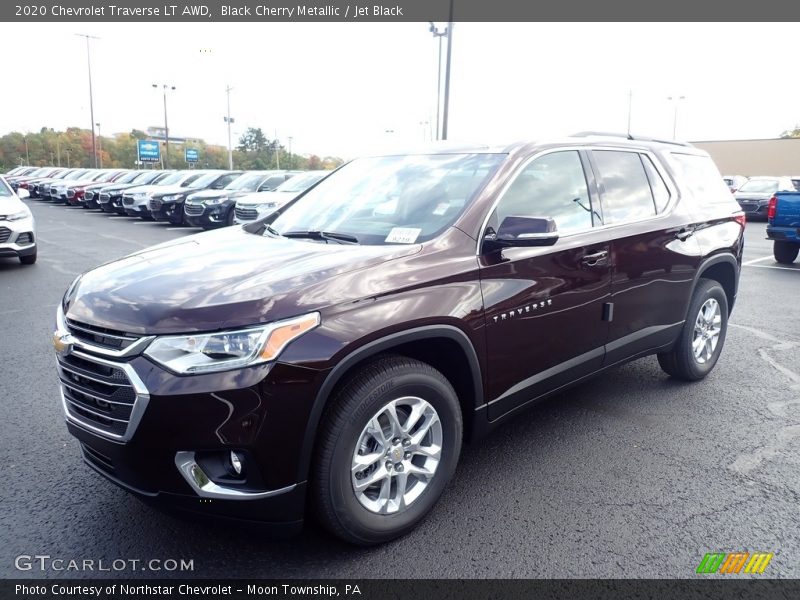 Black Cherry Metallic / Jet Black 2020 Chevrolet Traverse LT AWD