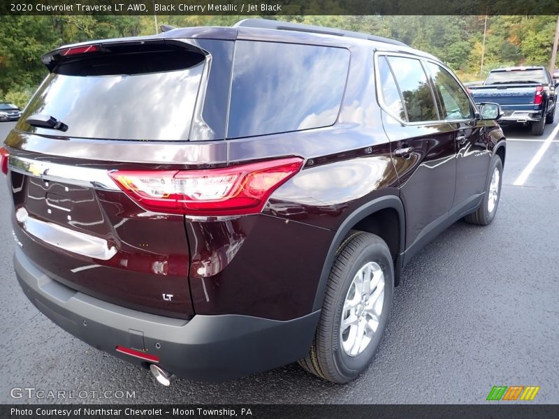 Black Cherry Metallic / Jet Black 2020 Chevrolet Traverse LT AWD