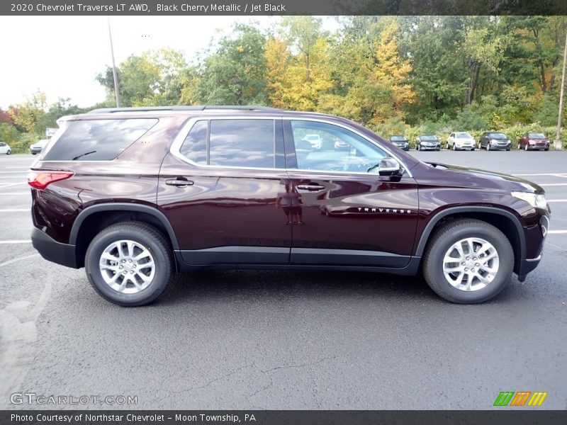 Black Cherry Metallic / Jet Black 2020 Chevrolet Traverse LT AWD