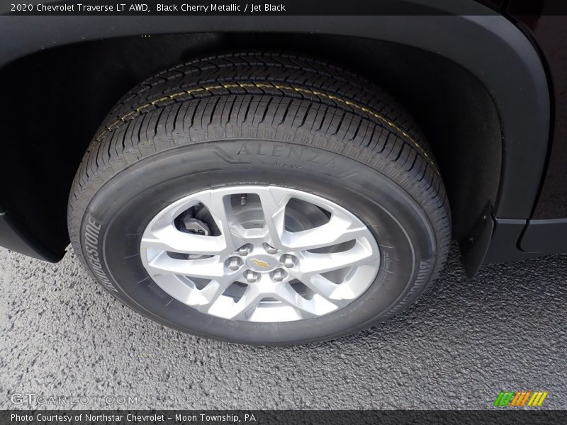 Black Cherry Metallic / Jet Black 2020 Chevrolet Traverse LT AWD