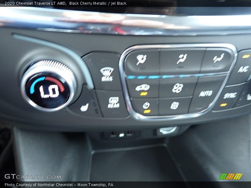 Black Cherry Metallic / Jet Black 2020 Chevrolet Traverse LT AWD