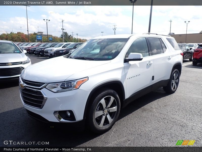 Summit White / Jet Black 2020 Chevrolet Traverse LT AWD