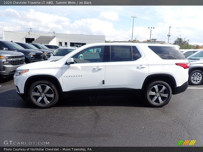 Summit White / Jet Black 2020 Chevrolet Traverse LT AWD