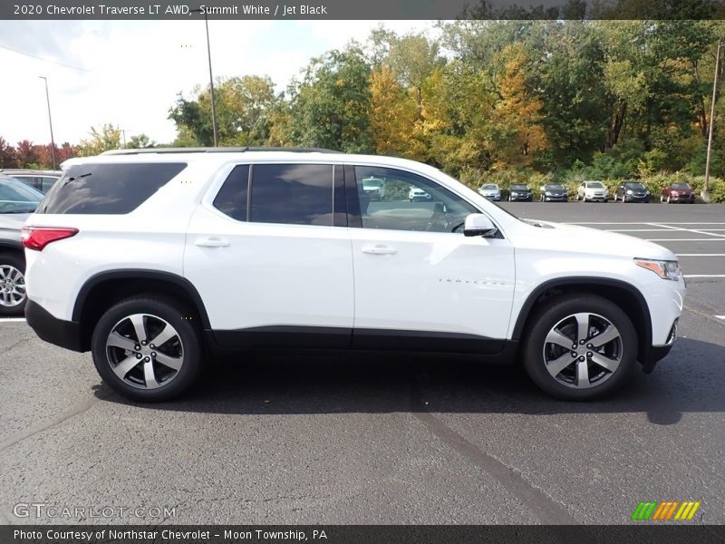Summit White / Jet Black 2020 Chevrolet Traverse LT AWD
