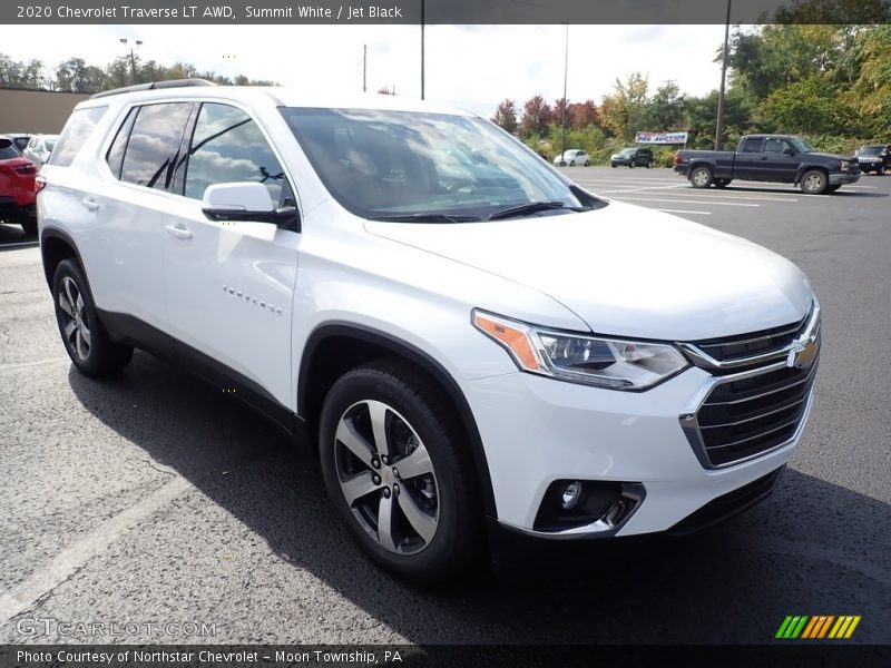 Summit White / Jet Black 2020 Chevrolet Traverse LT AWD
