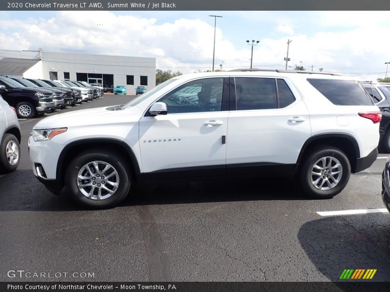 Summit White / Jet Black 2020 Chevrolet Traverse LT AWD