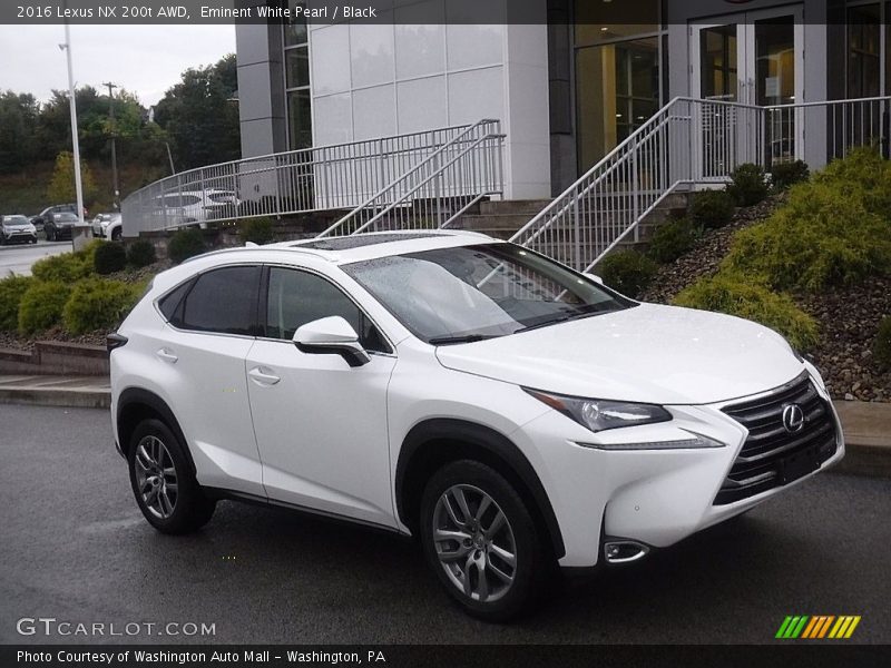 Eminent White Pearl / Black 2016 Lexus NX 200t AWD