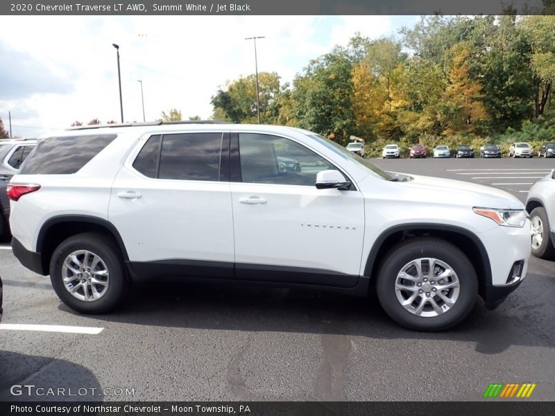 Summit White / Jet Black 2020 Chevrolet Traverse LT AWD