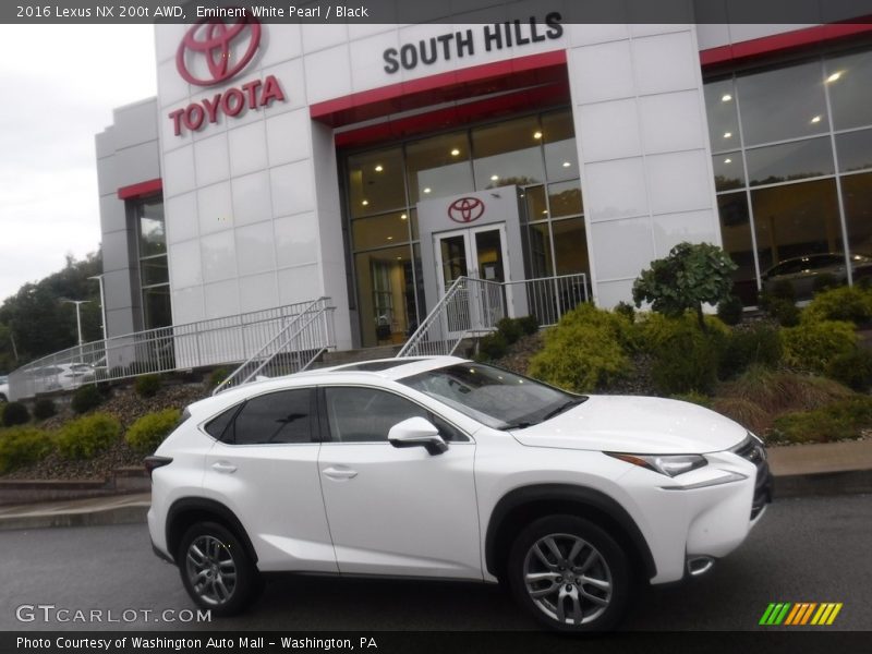 Eminent White Pearl / Black 2016 Lexus NX 200t AWD