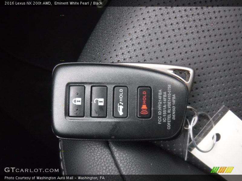 Eminent White Pearl / Black 2016 Lexus NX 200t AWD