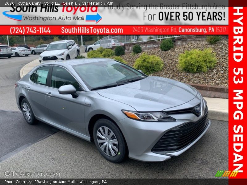 Celestial Silver Metallic / Ash 2020 Toyota Camry Hybrid LE