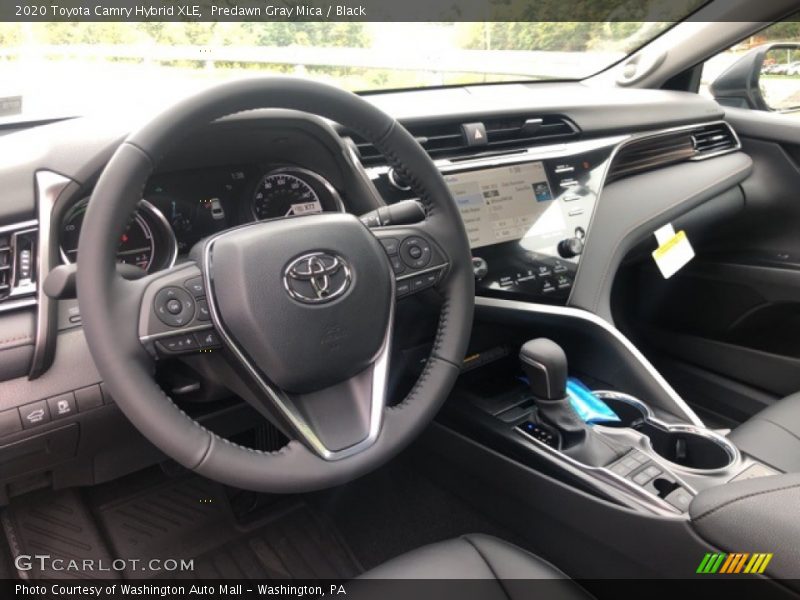 Predawn Gray Mica / Black 2020 Toyota Camry Hybrid XLE