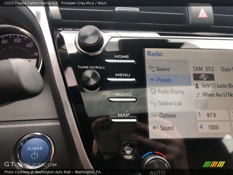 Predawn Gray Mica / Black 2020 Toyota Camry Hybrid XLE