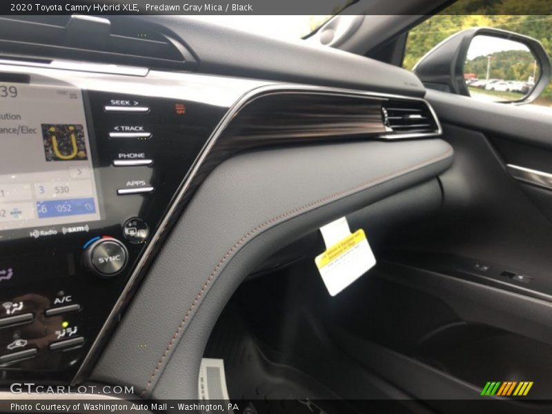 Predawn Gray Mica / Black 2020 Toyota Camry Hybrid XLE