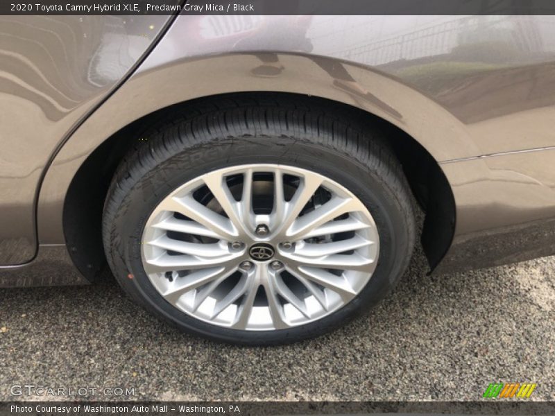 Predawn Gray Mica / Black 2020 Toyota Camry Hybrid XLE