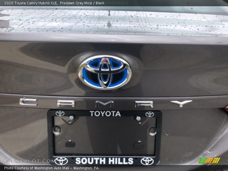 Predawn Gray Mica / Black 2020 Toyota Camry Hybrid XLE