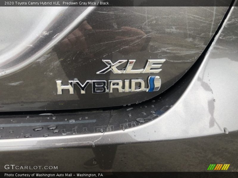 Predawn Gray Mica / Black 2020 Toyota Camry Hybrid XLE