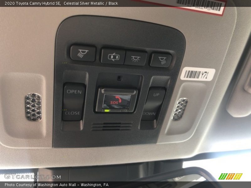 Celestial Silver Metallic / Black 2020 Toyota Camry Hybrid SE