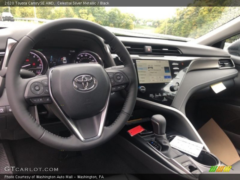 Celestial Silver Metallic / Black 2020 Toyota Camry SE AWD