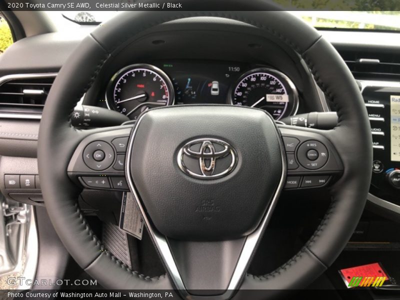 Celestial Silver Metallic / Black 2020 Toyota Camry SE AWD