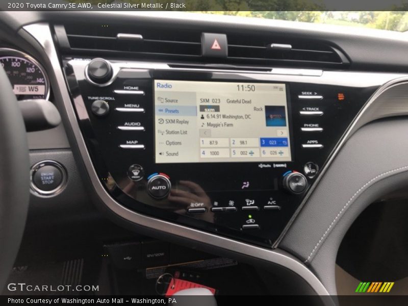 Celestial Silver Metallic / Black 2020 Toyota Camry SE AWD