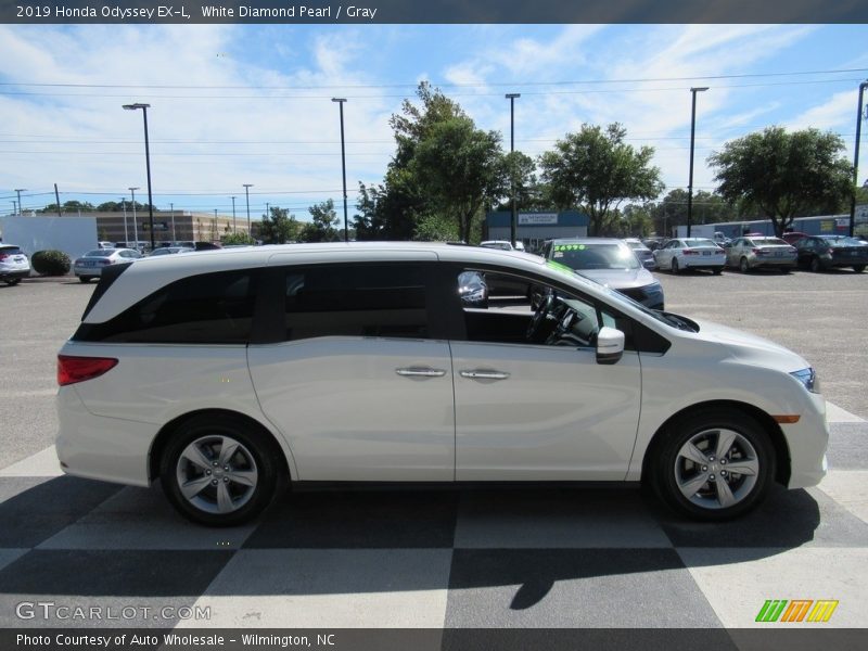 White Diamond Pearl / Gray 2019 Honda Odyssey EX-L