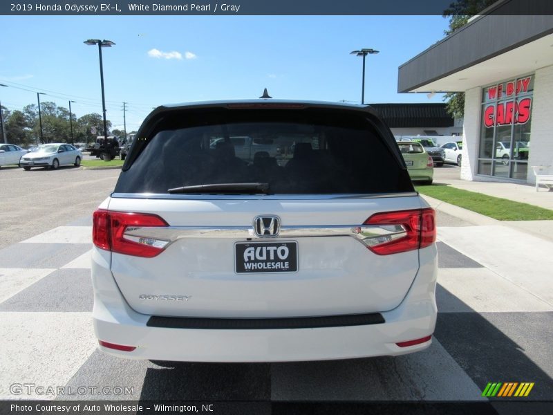White Diamond Pearl / Gray 2019 Honda Odyssey EX-L