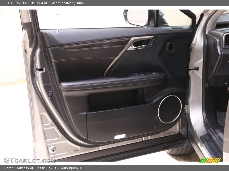Atomic Silver / Black 2018 Lexus RX 450h AWD