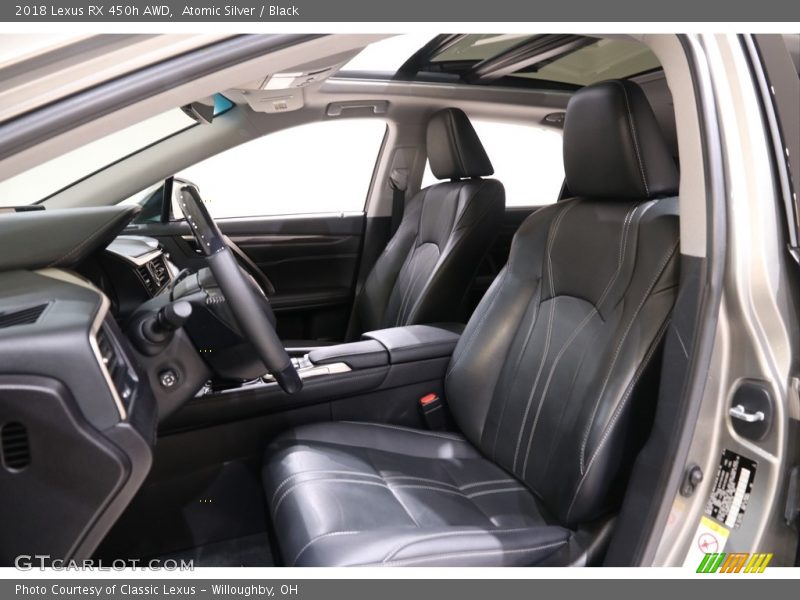 Atomic Silver / Black 2018 Lexus RX 450h AWD