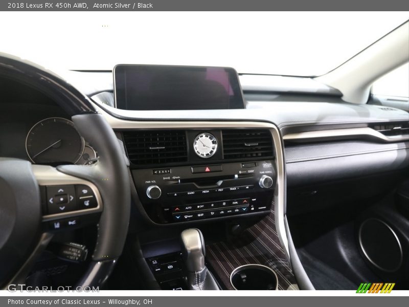 Atomic Silver / Black 2018 Lexus RX 450h AWD
