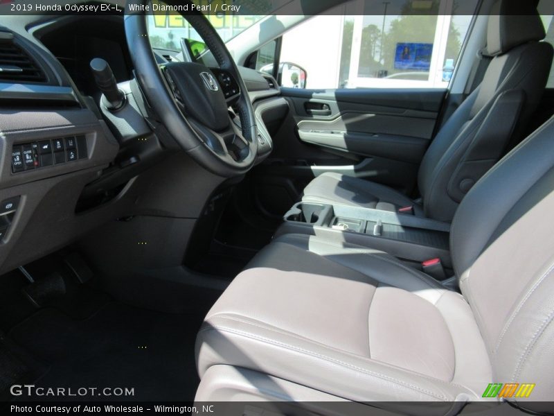 White Diamond Pearl / Gray 2019 Honda Odyssey EX-L
